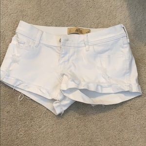 Hollister low rise white shorts